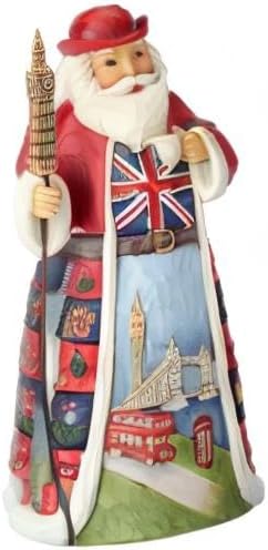 Enesco Jim Shore Heartwood Creek British Santa Around The World Figur, 17,8 cm, Mehrfarbig, 2 Stück