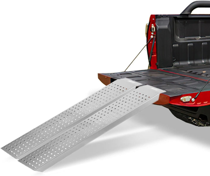 Herrselsam 135cm 2X Auffahrrampe Verladerampe aus verzinktem Stahl, rutschfest, max. 400kg, Rampen f