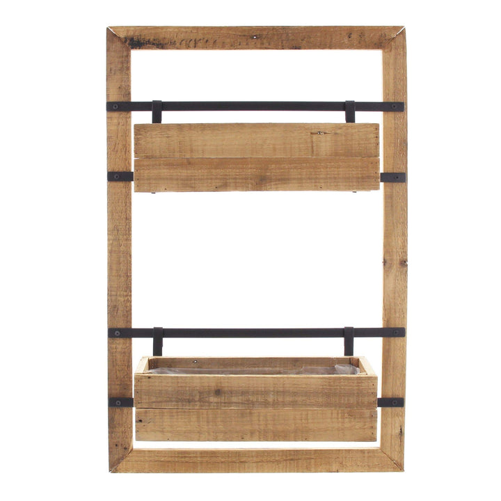 FRANK FLECHTWAREN Pflanzkasten, Pflanzregal Wandpflanzer Industria, Holz, Wandboard zum bepflanzen 4