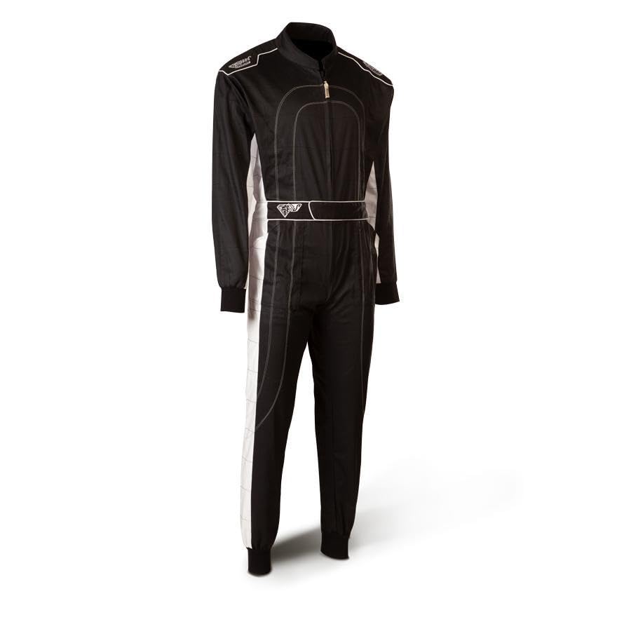 Speed Kartoverall Schwarz/weiss - Denver HS-2 Modell 2018 Racewear (L)