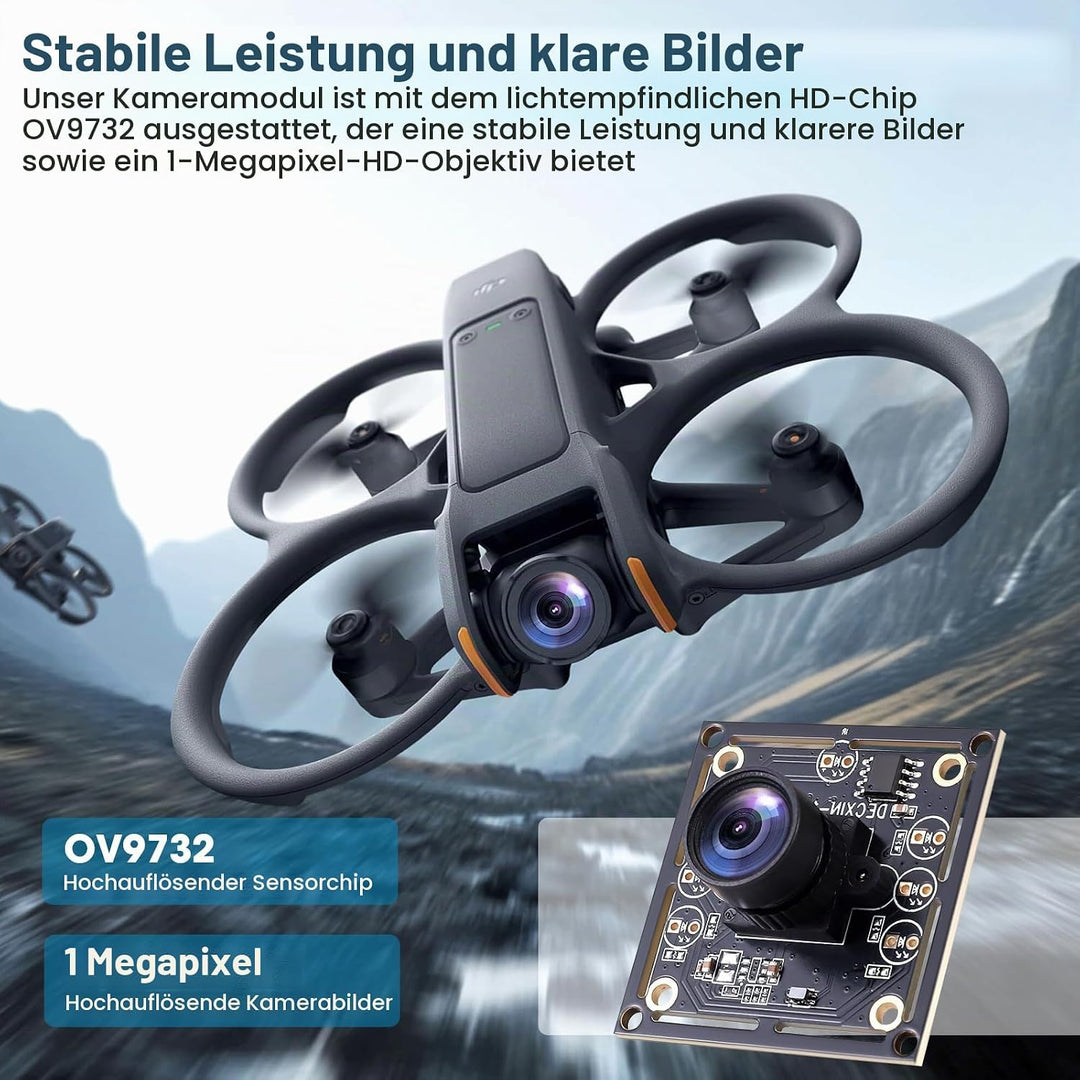 3 Stück Ov9732 Kameramodul 100°,1280X720 30Fps,USB2.0,Mit 2 M Kabel,Kompatibel Mit Autodart Kamerasy