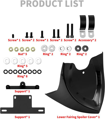 HDBUBALUS Kinn-Unterverkleidung Frontspoiler Air Dam Abdeckung für Harley Sportster Fatboy Softail T