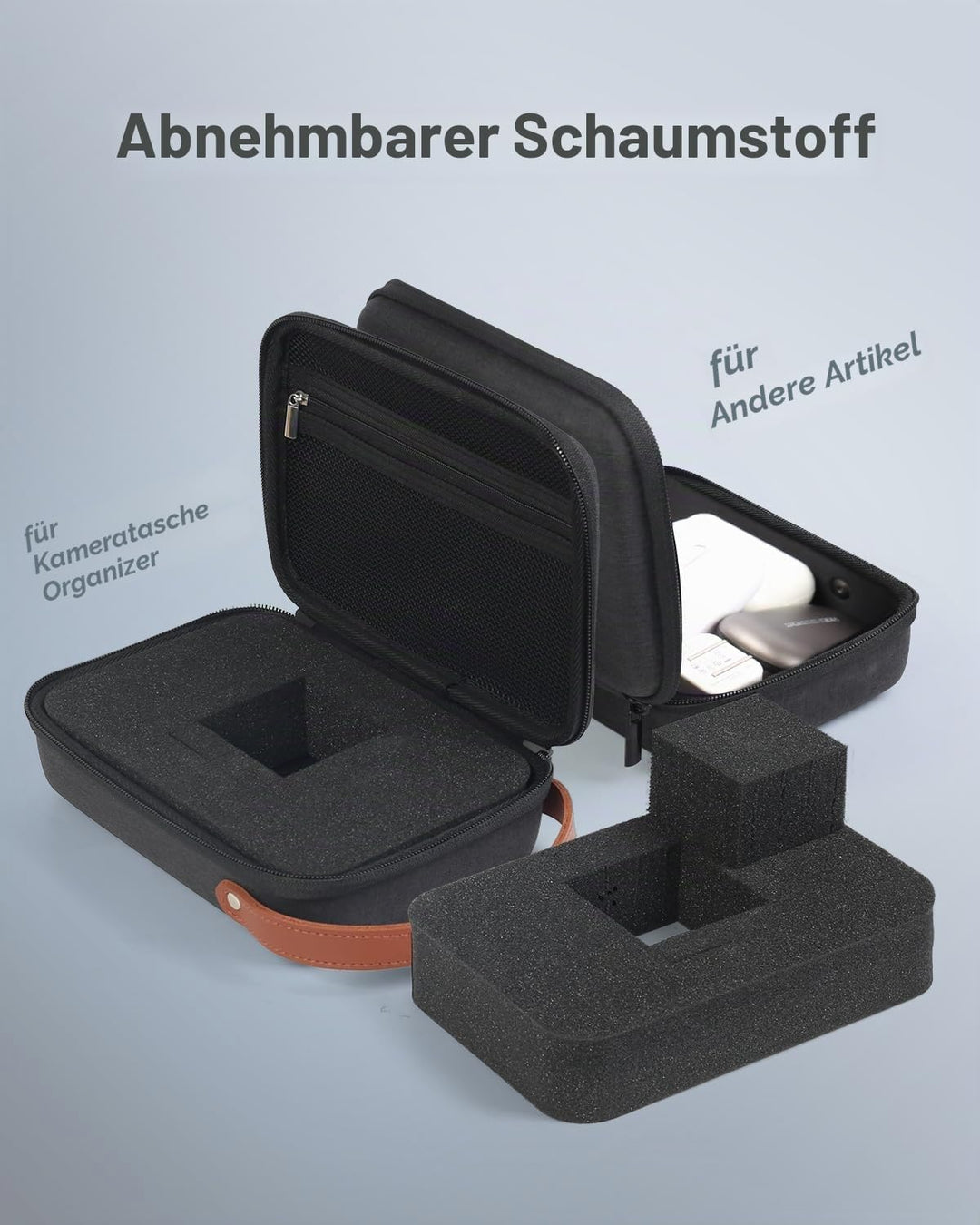Luxtude Harte EVA-Hülle mit Schaumstoff, stossfeste EVA-Organizer-Tasche, Reise-Tragetaschen für Dro