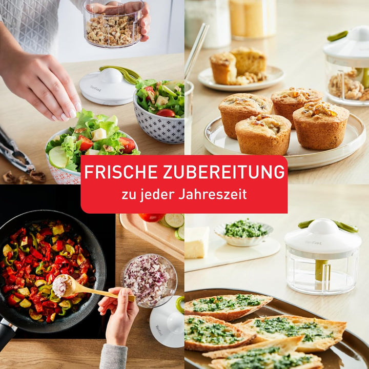 Tefal K13204 Ingenio 5-Sekunden-Zerkleinerer ohne Strom | Fassungsvermögen: 900ml | Multizerkleinere