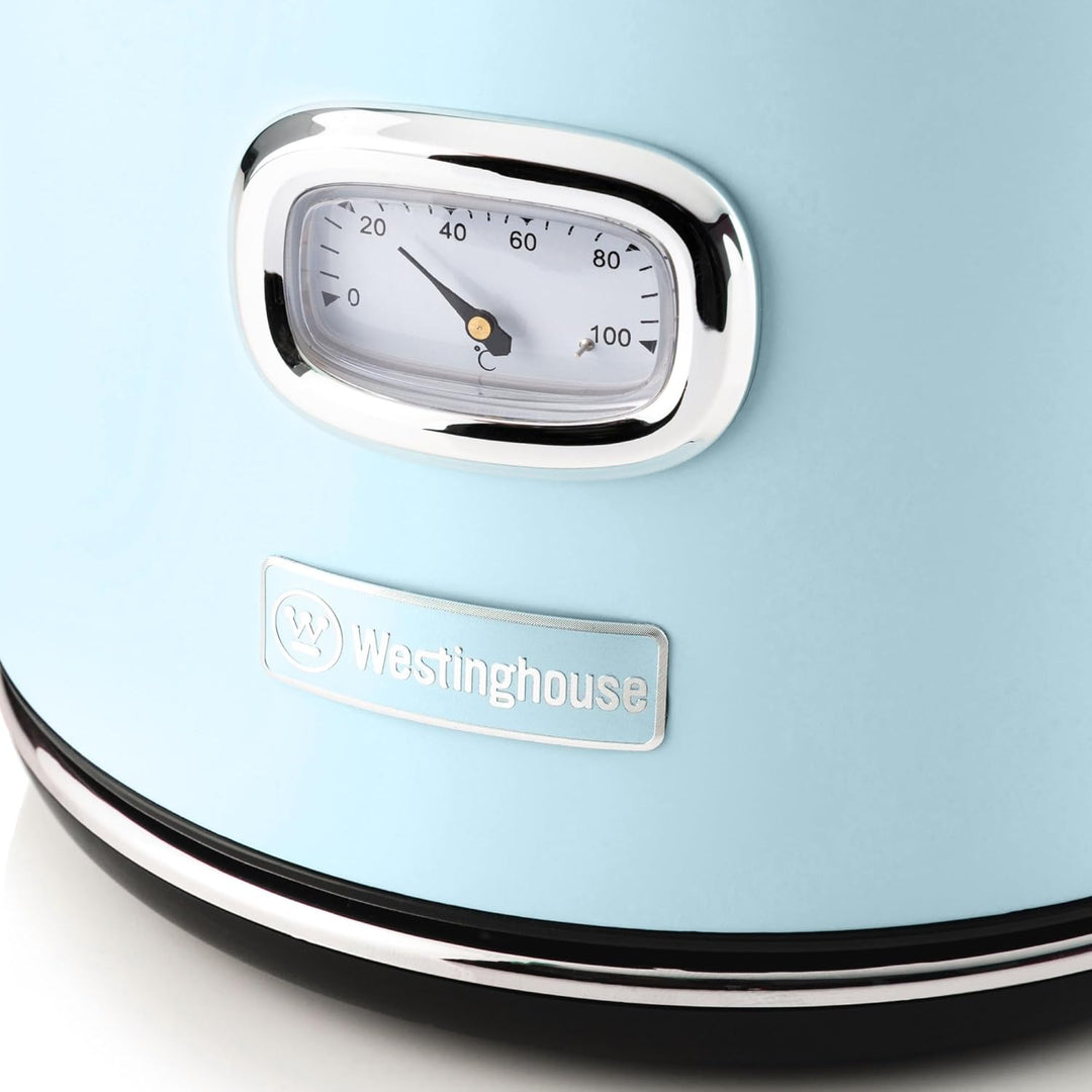 Westinghouse Retro Wasserkocher Kocher Für Wasser Mit Temperatur & Wasserstandsanzeige, Mit Kalkfilt