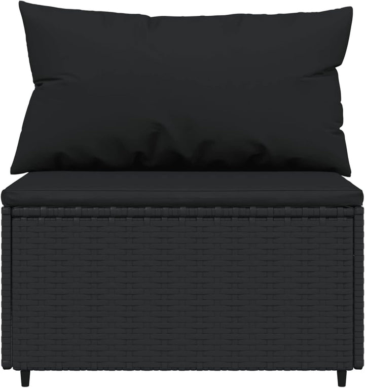 Yolola Poly-Rattan 2-Sitzer Balkonsofa mit Tisch | Balkonmöbel Kleiner Balkon | Gartensofa Set | Rat