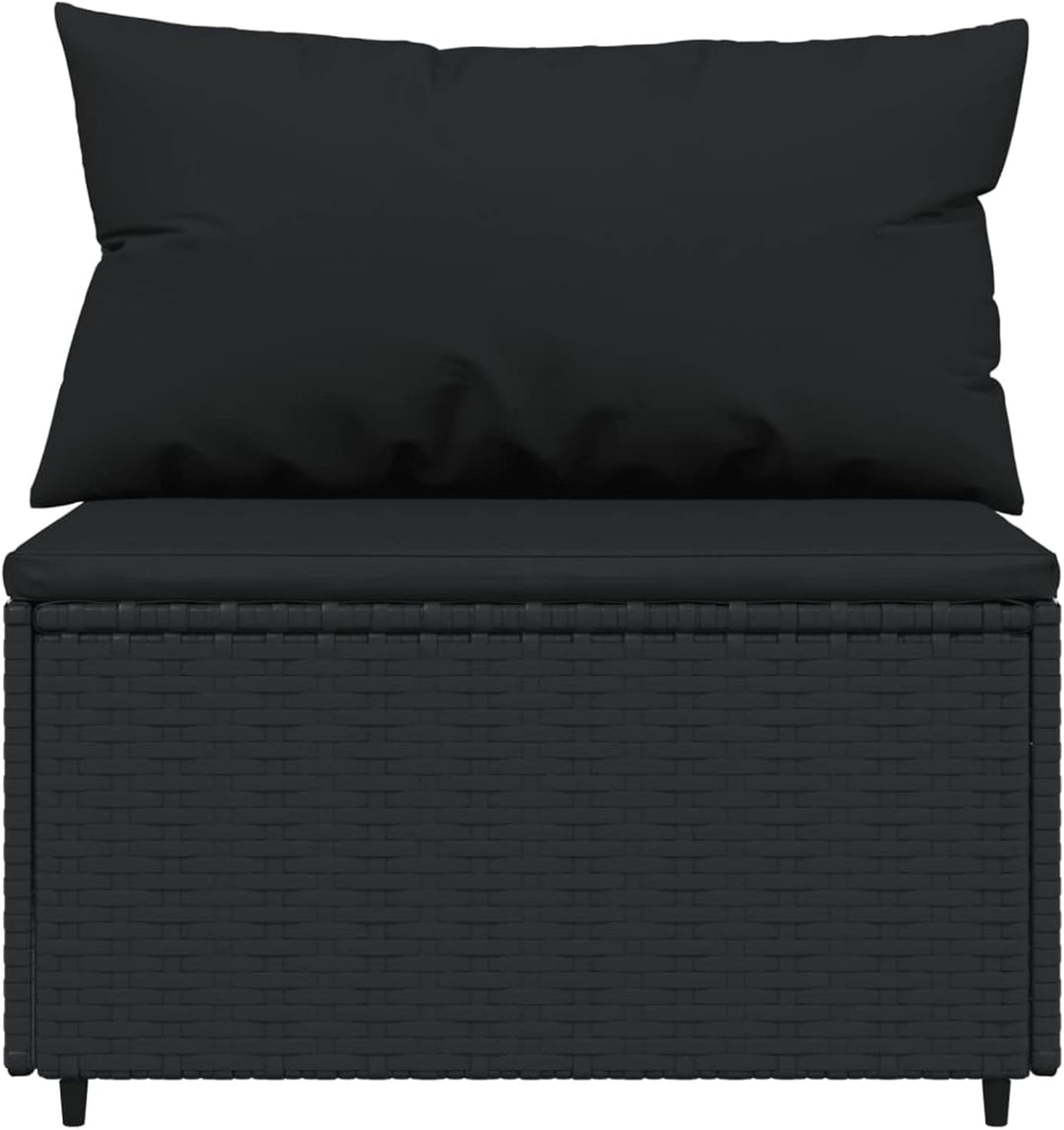 Yolola Poly-Rattan 2-Sitzer Balkonsofa mit Tisch | Balkonmöbel Kleiner Balkon | Gartensofa Set | Rat