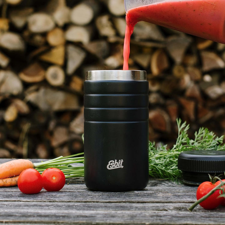 Esbit Thermobehälter Majoris | Edelstahl | BPA-Frei | Schwarz & Silber | 0,4L & 0,55L | für warme Sp