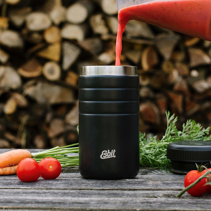Esbit Thermobehälter Majoris | Edelstahl | BPA-Frei | Schwarz &amp; Silber | 0,4L &amp; 0,55L | für warme Sp