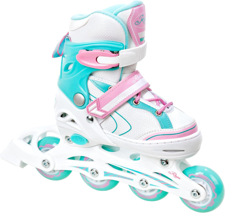 RAVEN 3in1 Inline Skates Triskates Rollschuhe Inliner für Kinder Mädchen verstellbar 27-30 (16,5cm-1