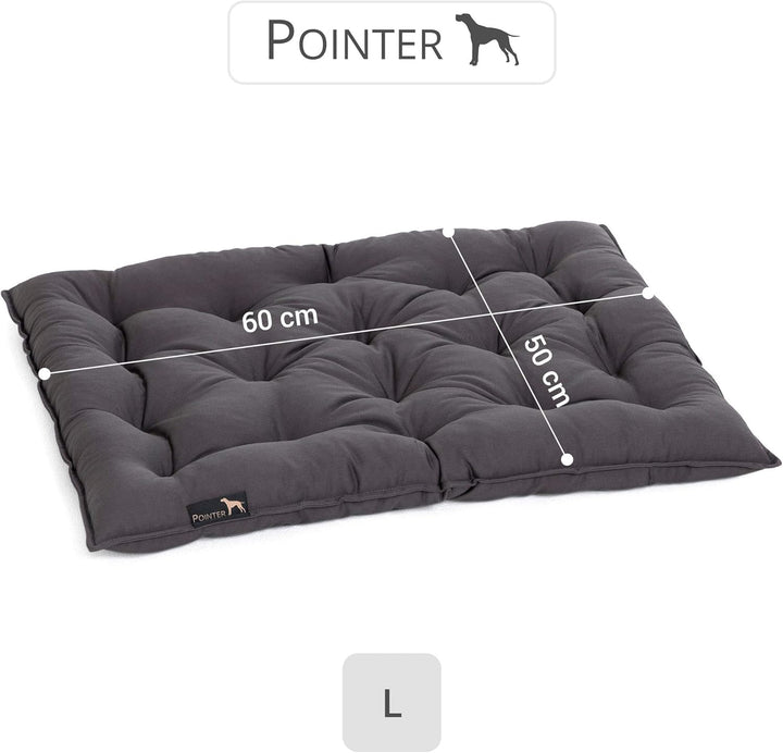 Doctor Bark Pointer | Hundekissen Urban - orthopädisch, waschbar, robust, bequem (L - 60x50 cm, Grau