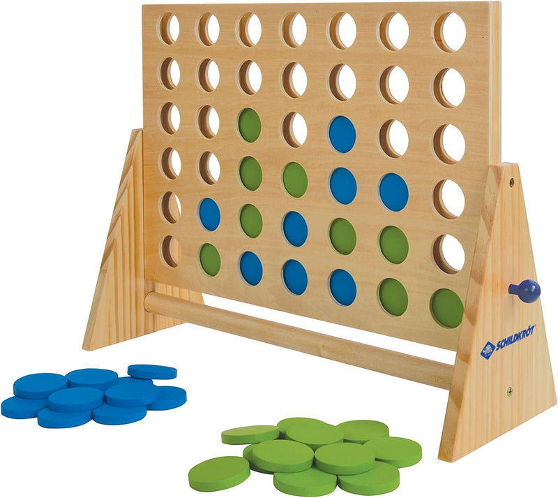 Schildkröt® XXL Vier Gewinnt Strategiespiel aus nachhaltigem FSC Holz, Vier in Einer Reihe für Kinde