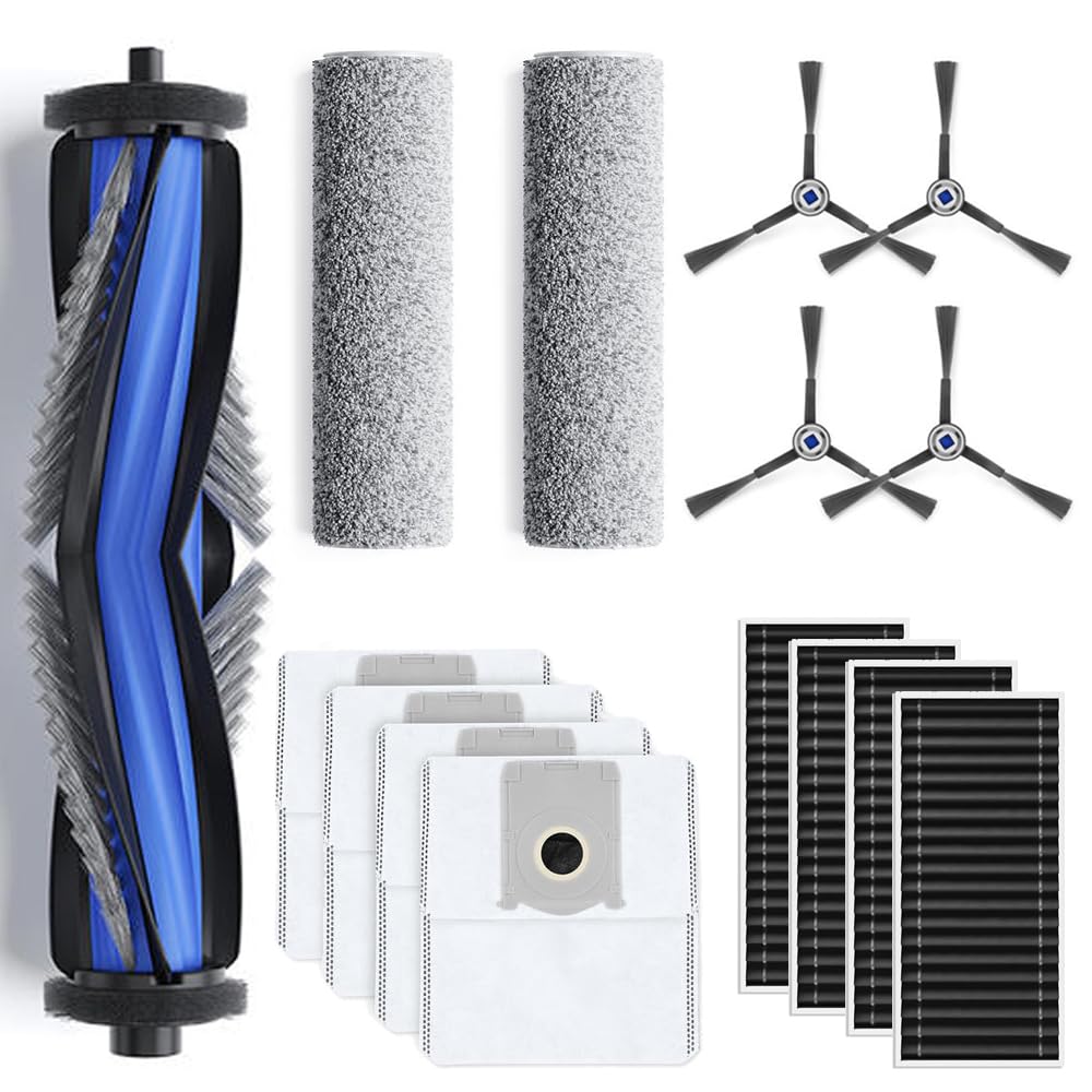15 Stück Zubehörset für ECOVACS DEEBOT X8 Omni/X8 Pro Omni, 1 Gummi-Hauptbürste,4 Filters,2 Wischwal