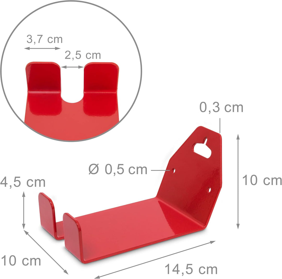Relaxdays 4 x Fahrradhalterung, Radhalter zur Wandmontage am Pedal, bis ca. 20 kg, Auflagefläche BxT