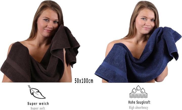 Betz 10-TLG. Handtuch-Set Premium 100% Baumwolle 2 Duschtücher 4 Handtücher 2 Gästetücher 2 Waschhan
