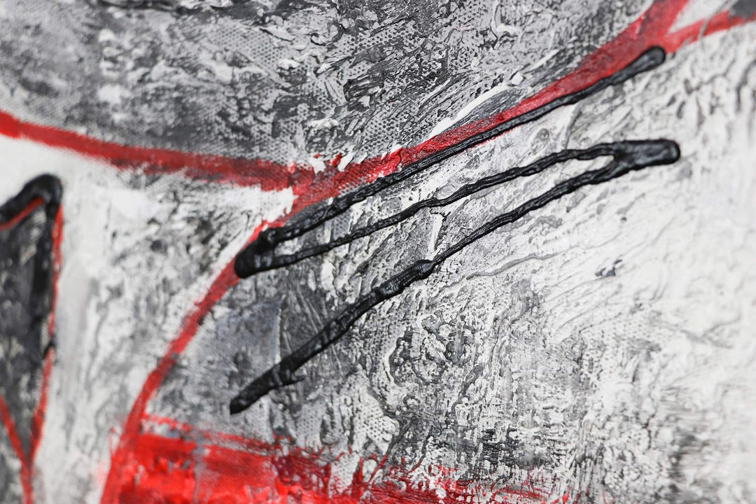 YS-Art XXL Abstrakt Acryl Gemälde auf Leinwand lustige Katzen handgemalt Wandbilder Wohnzimmer Kinde