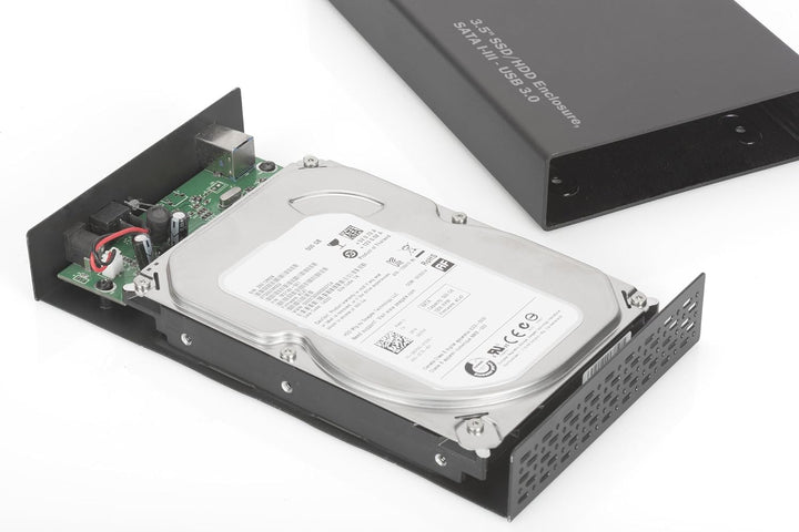 DIGITUS - DA-71106 - Festplattengehäuse SSD/HDD - 3,5" - USB 3.0 - SATA III - bis zu 4 TB - schwarz,