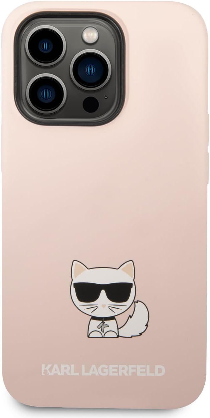 Karl Lagerfeld KLHCP14LSLCTPI Hülle für iPhone 14 Pro 6,1" hardcase Light pink Silicone Choupette Bo