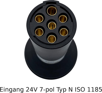 SAMETRUCK Spannungswandler Adapter 7 pol LKW 24V 12V Anhänger Can Bus Spannungsreduzierer