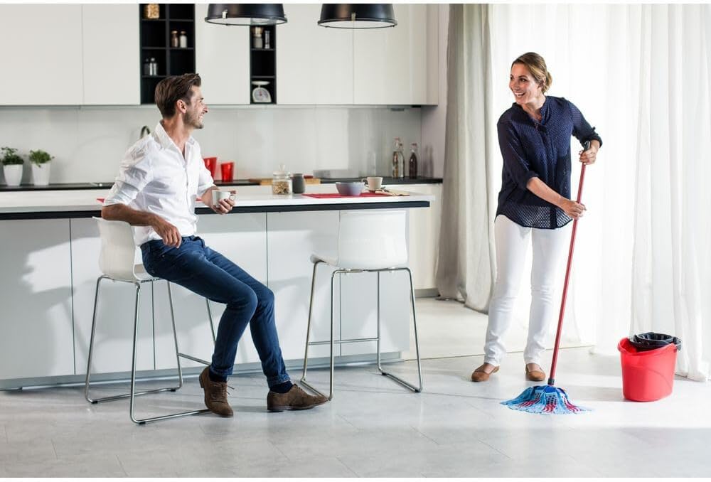 Vileda SuperMocio Box mit Schleife 3Action XL und Zwei Microfasern und Power Schleifen, Kunststoff,