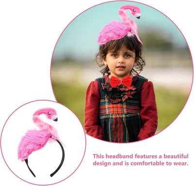 Amosfun 3 Stück Flamingo-Stirnband Flamingo-Kopfschmuck für Hawaii-Karneval Tropisches Party-Haar-Ac