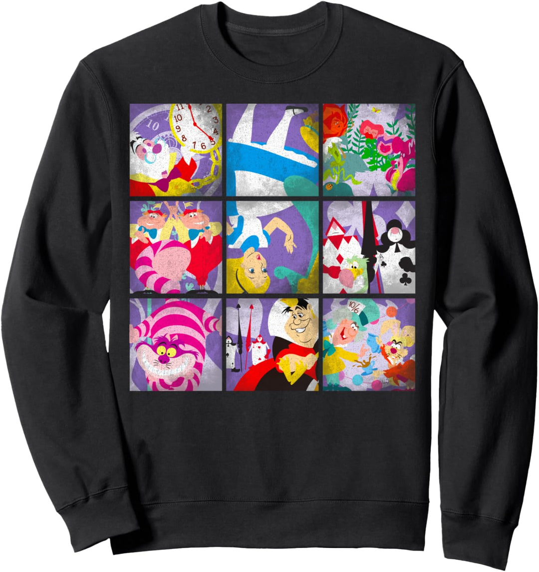 Disney Alice In Wonderland Scene Panels Sweatshirt