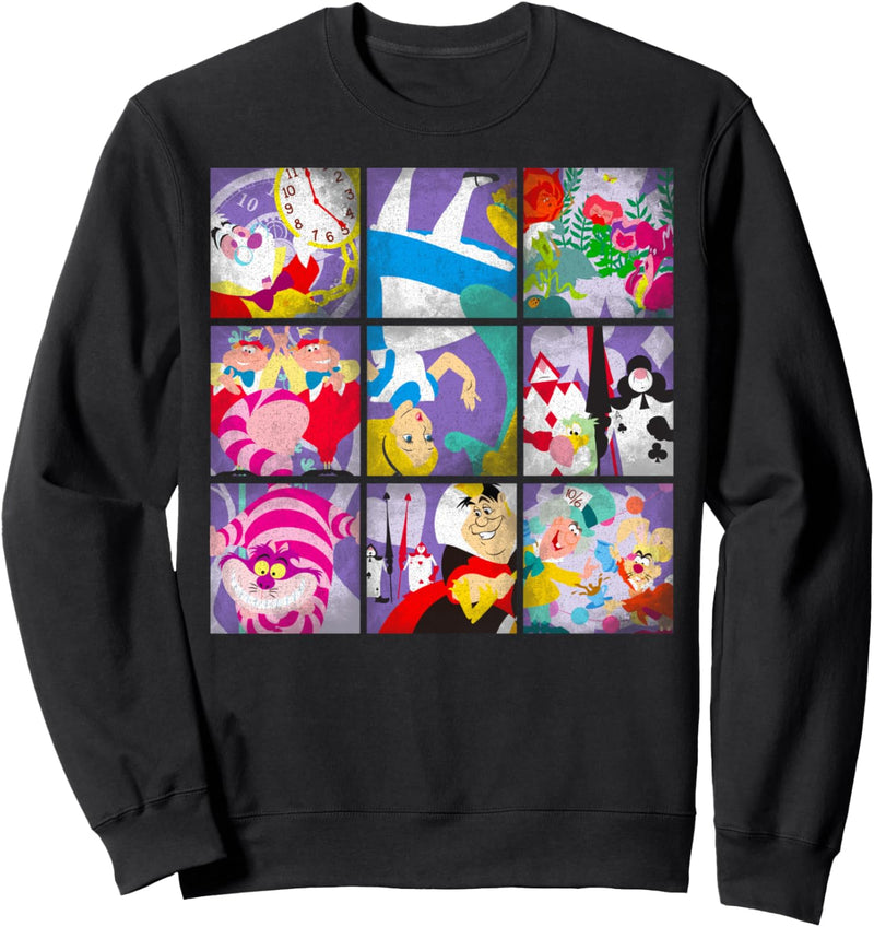 Disney Alice In Wonderland Scene Panels Sweatshirt