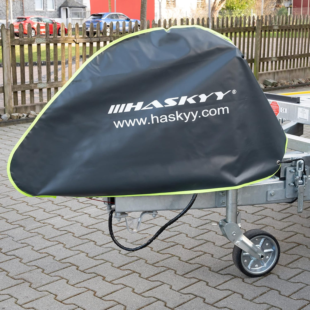 HASKYY Aluminium Box Satz 485x140x200 mm inkl. 2X Spanngurte mit Ratsche 5m*27mm 400-800 daN, Anhäng