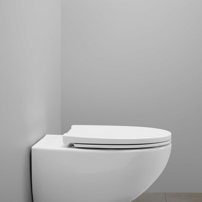 Duravit WC-Sitz Univavo, ovaler WC-Sitz, Klobrille mit doppelter Absenkautomatik, Toilettendeckel Qu