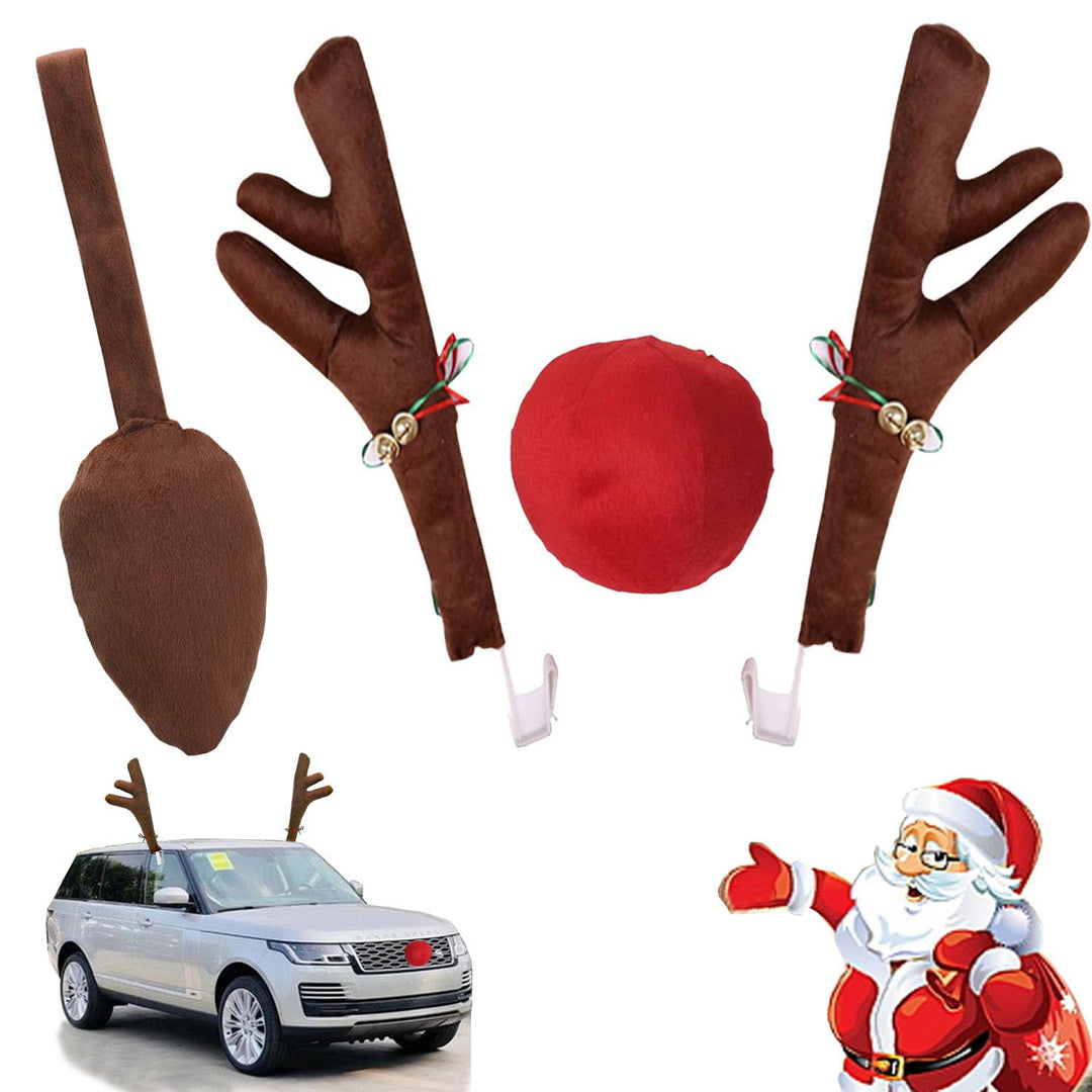 Weihnachtsauto Dekoration Plüsch Rudolf Rentier Geweih Rote Nase für Weihnachtsauto Dekoration, Lust