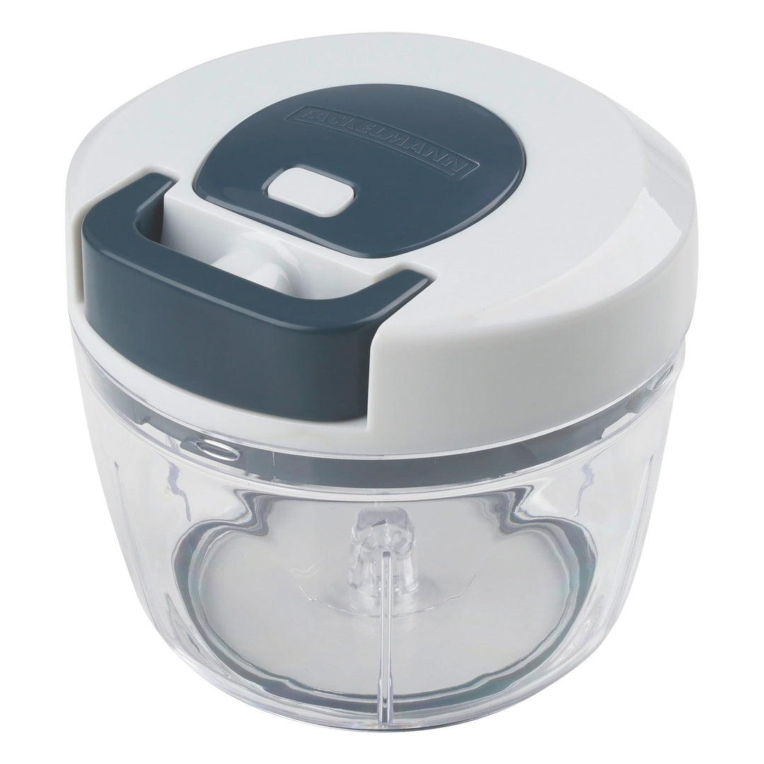 FACKELMANN 27907 Multi-Hacker #easyprepare, hochwertiger Multi-Zerkleinerer mit Seilzug, transparent