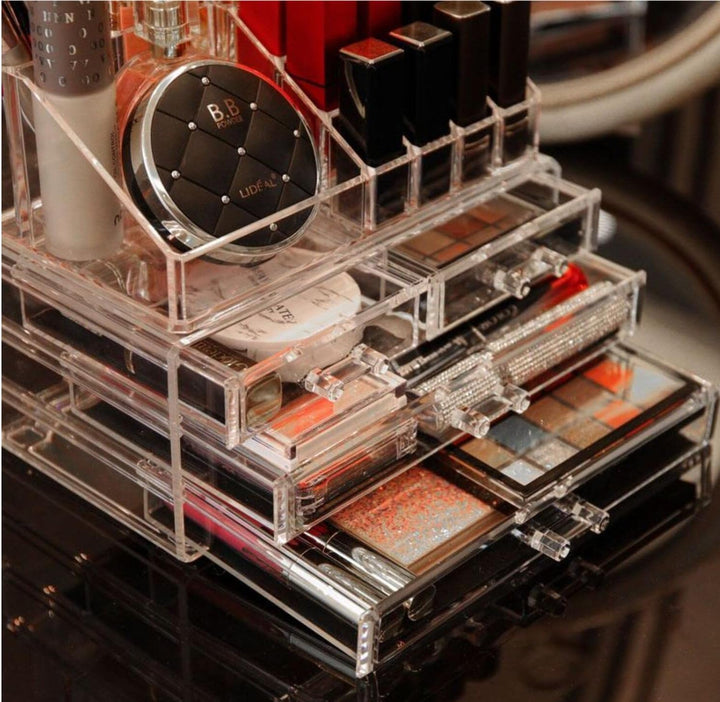 Make-up Organizer, Kosmetik-Organizer Schmuck Aufbewahrungsbox Acryl Cosmetics Lipsticks Halter Box