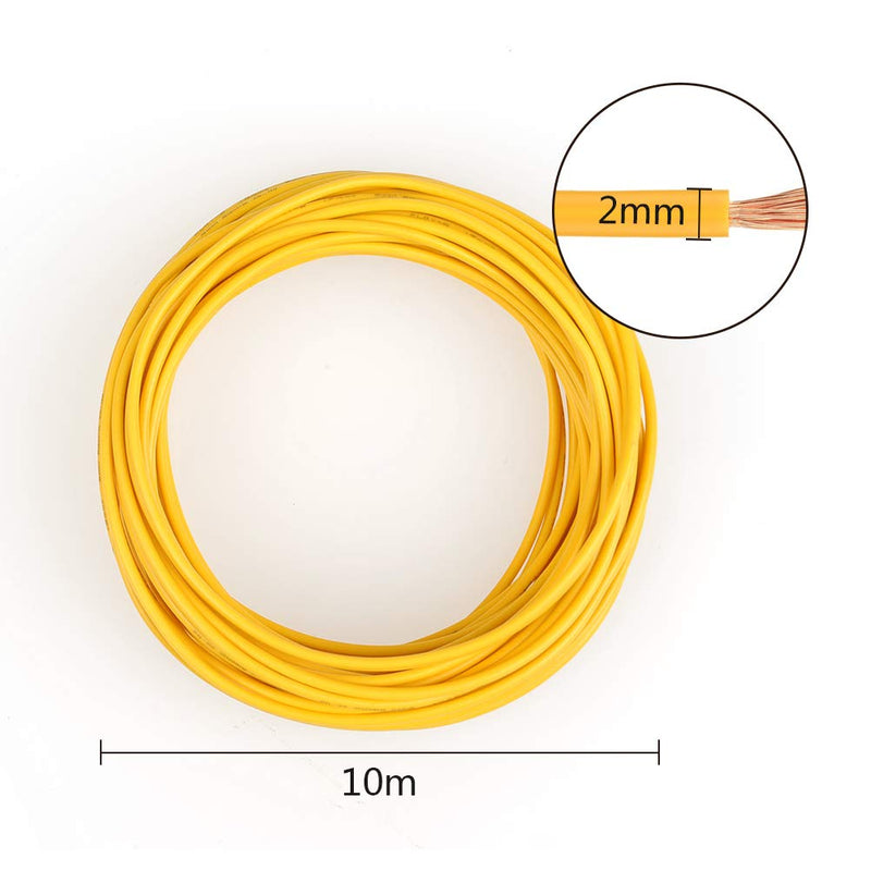 TIMESETL 5Stück KFZ Leitung 1,5 Fahrzeugleitung 1,5 mm² KFZ Kabel 5 Farben x 10m als Ring im Set, Na