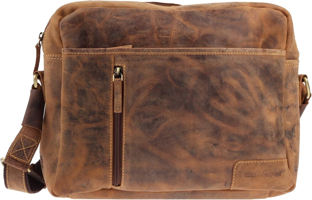 Greenburry Vintage Umhängetasche Braun 42x28x16 cm