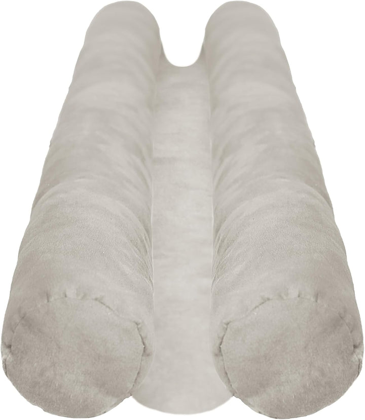 Atout Ciel Zugluftstopper, doppelt, aus Veloursleder, 80 cm, Beige, Beige