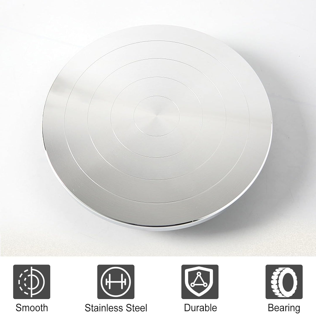 Töpferscheibe, 25cm Aluminium Drehscheibe Töpfern Craft Clay Drehteller, Doppelseitige Keramik Dreht