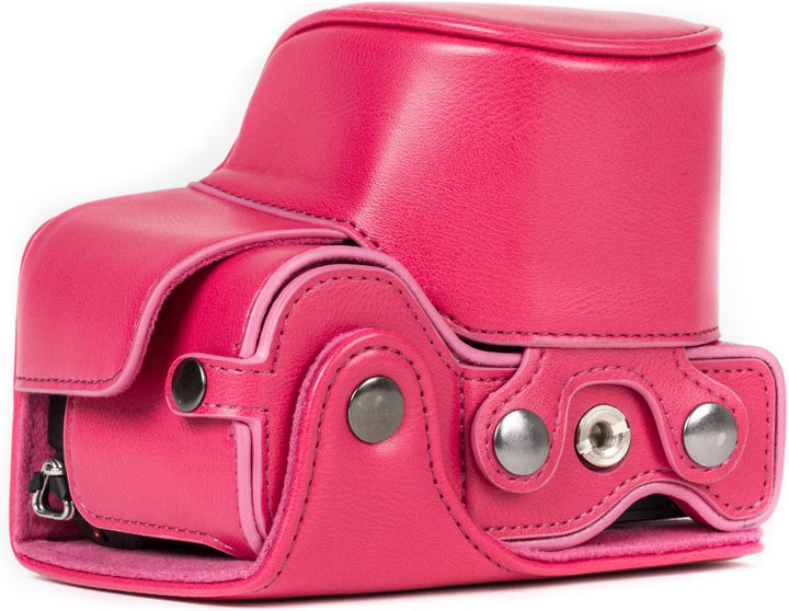 MegaGear Sony Alpha A6500 (16-50 mm) Ever Ready Leder Kamera-Case mit Trageriemen und Batteriezugang