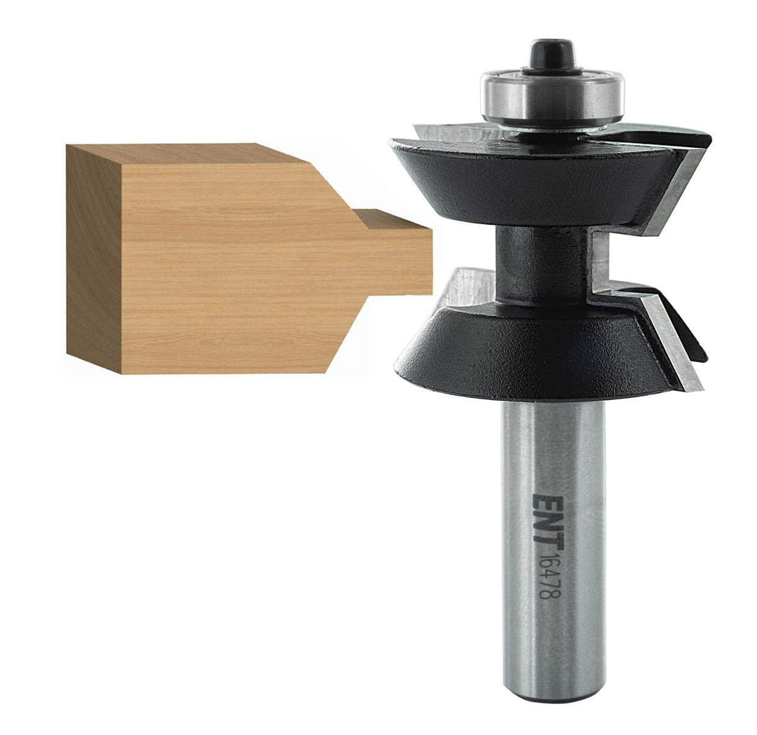 ENT 16478 2-tlg. Kantenverleimfräser-Set für stabile Eckverbindungen, HW, Schaft (S) 12 mm, Durchmes