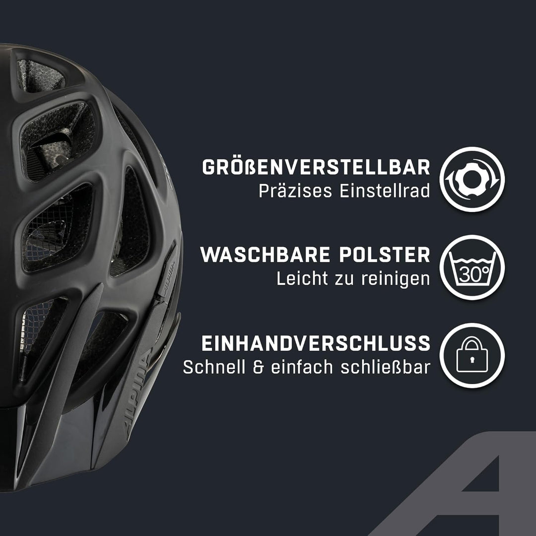 ALPINA MYTHOS 3.0 - Leichter, Optimal Belüfteter & Anpassbarer Fahrradhelm Mit Antibakteriellen Pols