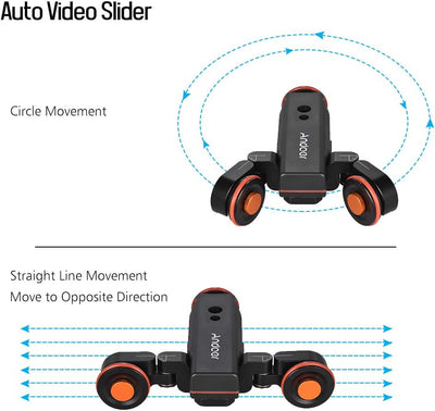 Andoer Kamerawagen L4 PRO Video Kamera Slider Dolly Automatische mit Drahtlose Fernbedienung,1800mAh