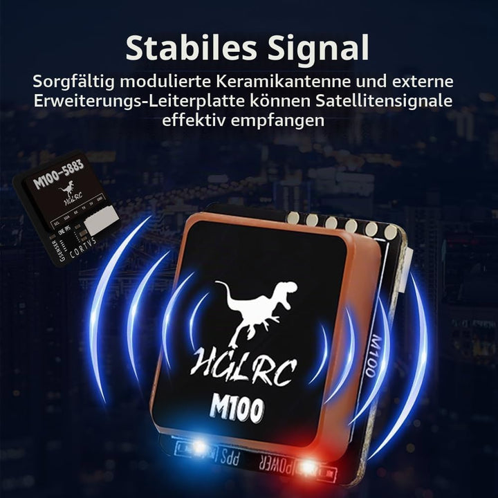ZIJUNYUAN HGLRC M100-5883 GPS Kompass Modul, aufgerüsteter Chip der zehnten Generation kompatibel mi