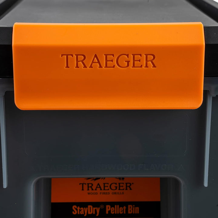 Traeger Grills BAC637 Stay Dry Pellet-Aufbewahrungsbehälter mit verschliessbarem Deckel, 10 kg Kapaz