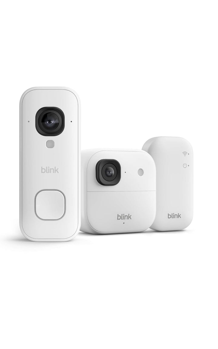 Blink Aussenkamera 2K+ (neueste Generation) + Blink Videotürklingel 2K+ (festverdrahtet, neueste Gen