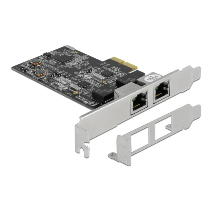 Delock PCI Express x2 Karte auf 2 x RJ45 2,5 Gigabit LAN RTL8125 89530 schwarz