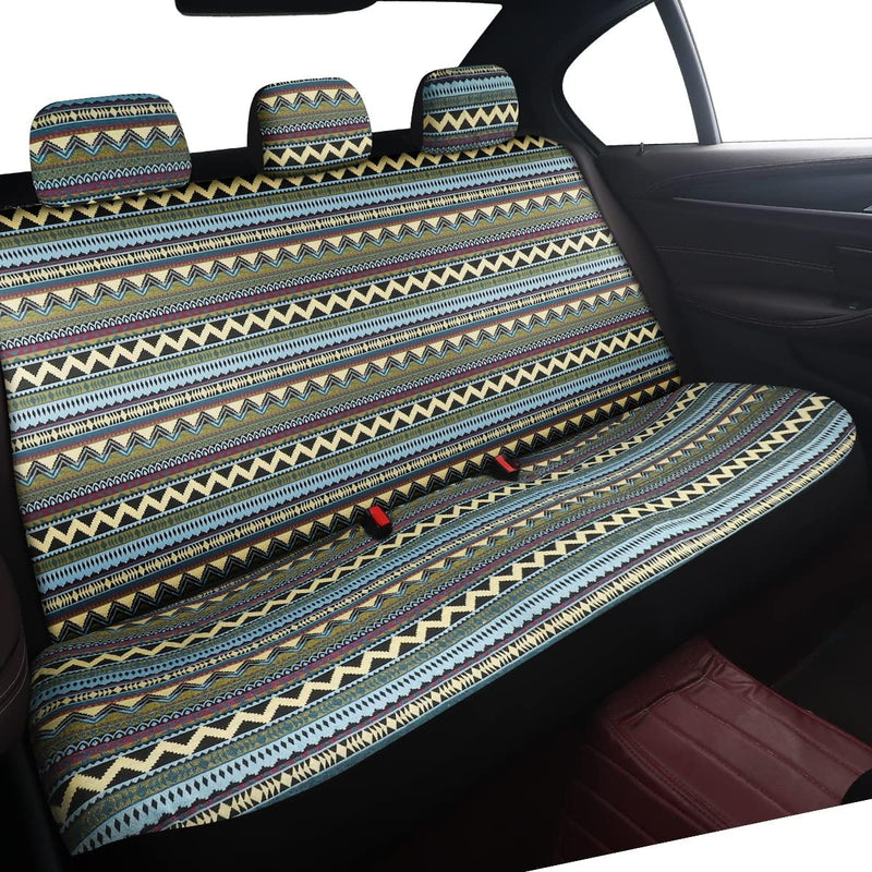 SOBONITO Auto-Sitzbezüge Set Universal,Bohème-Stil,Auto-Sitzschoner,Auto-Schonbezüge,Schweres Decken