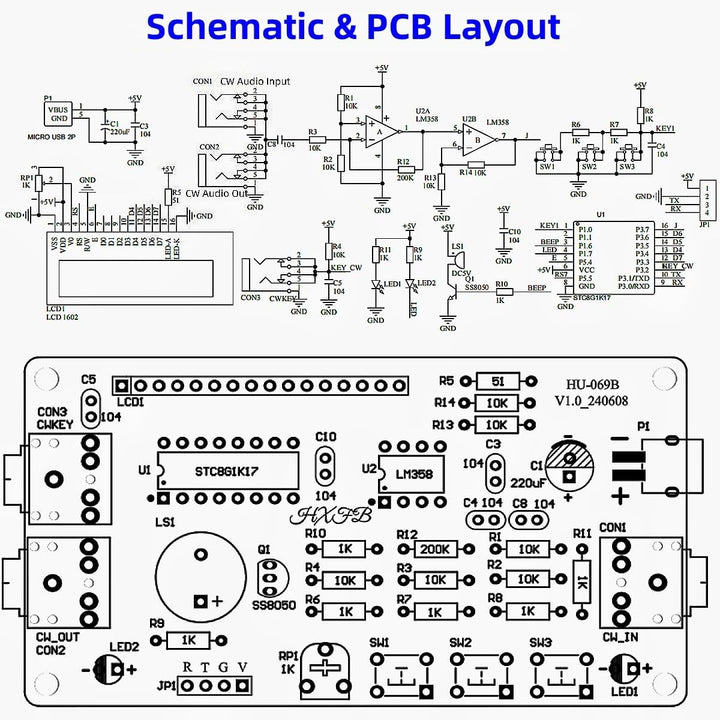 DIY Morsecode Lötbausatz, Morse Code Trainer Kit, Elektro Bausatz Löten mit Komponenten, Leiterplatt