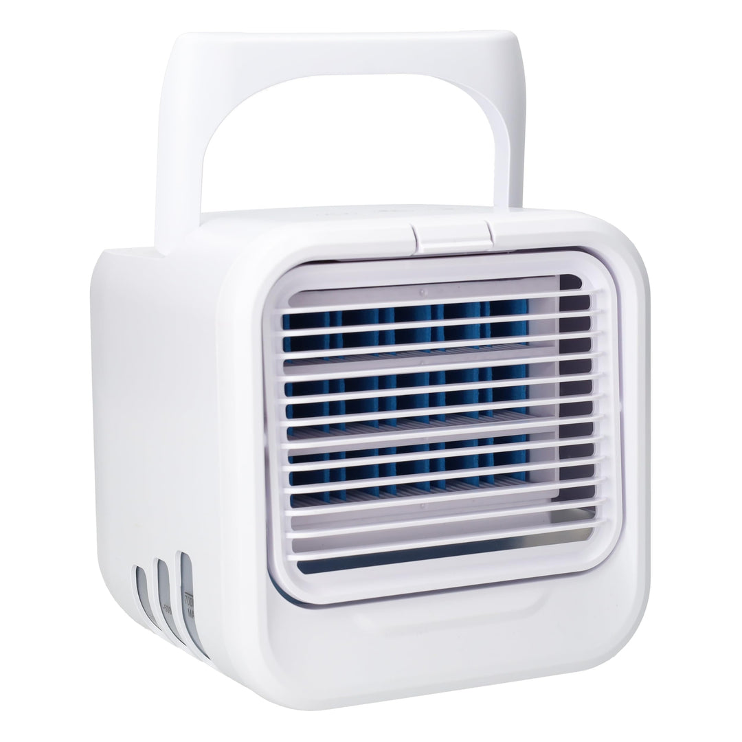 Silvergear® Mobile Klimaanlage | Mini Luftkühler | Kühlt mit Wasser oder Eiswürfeln | 3 Gebläsestufe