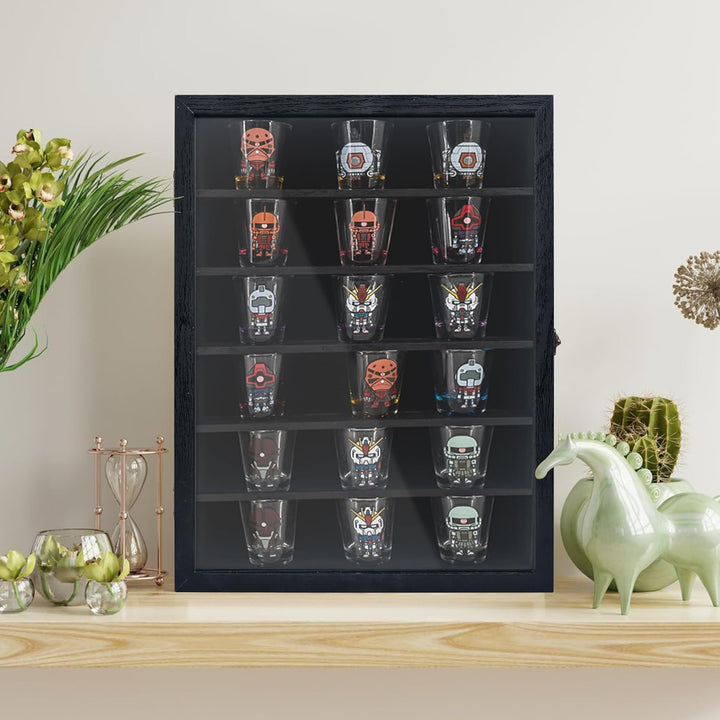 3D Bilderrahmen 30x40 Grosse Schattenbox Vitrine Rahmen mit Glasfenstertür Erinnerungsstücke Medaill