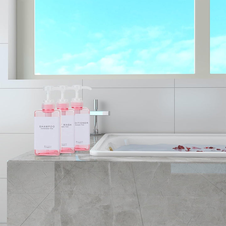 Nachfüllbare Shampoo- und Conditioner-Flaschen für Duschwand, Shampoo- und Conditioner-Spender mit P