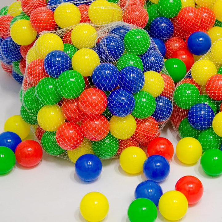 LittleTom Bällebad Kinderzelt für Drinnen & Draussen - 200 Bälle - 90x90x90 Zelt mit Bällen für Kind